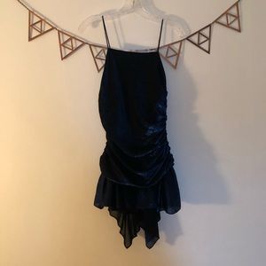 ~vintage 80s party sparkly blue dress w/ bow~